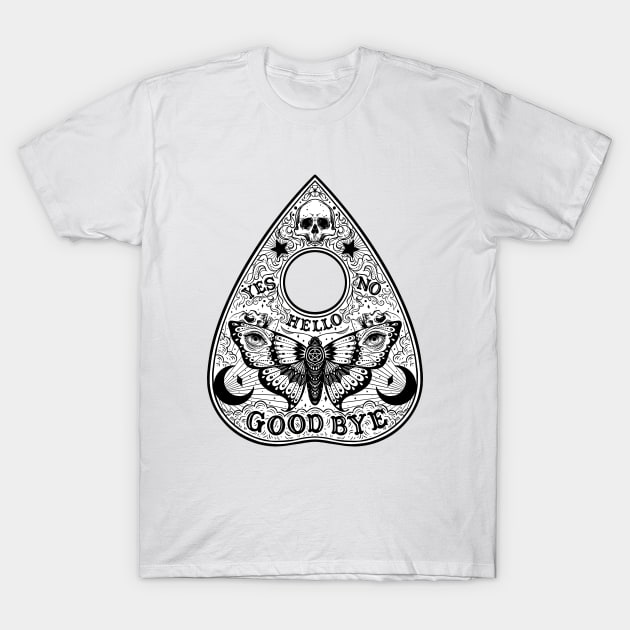Ouija Planchette Board. Night Moth T-Shirt by OccultOmaStore